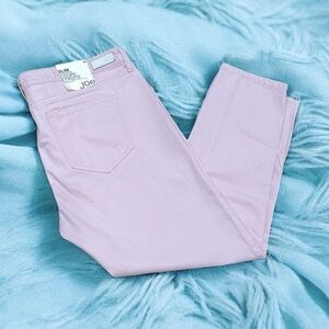 NWT (16) JOE FRESH Dusty Pink Jeans Slim Ankle Zippers Denim Stretch - Size 16